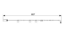 Warning Contact, brake pad wear BOSCH 1 987 473 058