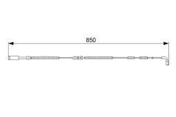 Warning Contact, brake pad wear BOSCH 1 987 473 030