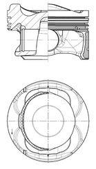 Piston KOLBENSCHMIDT 40883600