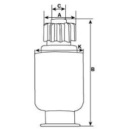 Freewheel Gear, starter HC-Cargo F032132732