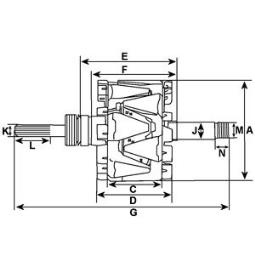 Rotor, alternator HC-Cargo F032138048