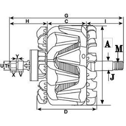 Rotor, alternator HC-Cargo F032138048