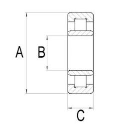 Drive Bearing, alternator HC-Cargo F032140446