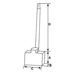 Carbon Brush, starter HC-Cargo F032140509