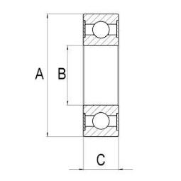 Drive Bearing, alternator HC-Cargo F032142300