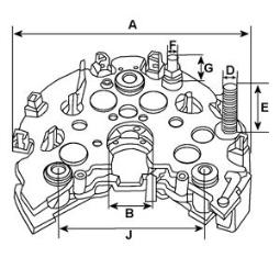 Rectifier, alternator HC-Cargo F032230000