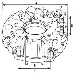 Rectifier, alternator HC-Cargo F032230640