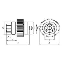 Freewheel Gear, starter HC-Cargo F032230856