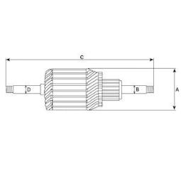 Armature, starter HC-Cargo F032233502