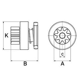 Freewheel Gear, starter HC-Cargo F032233723
