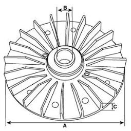 Fan Wheel, alternator HC-Cargo F032233826