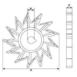 Fan Wheel, alternator HC-Cargo F032234490