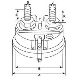 Solenoid Switch, starter HC-Cargo F032330795