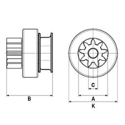 Freewheel Gear, starter HC-Cargo F032331942