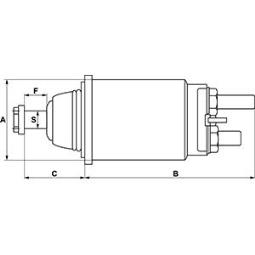 Solenoid Switch, starter HC-Cargo F032335052