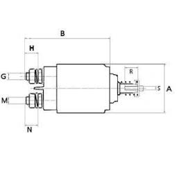 Solenoid Switch, starter HC-Cargo F032335053