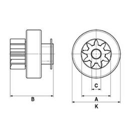 Freewheel Gear, starter HC-Cargo F032335621