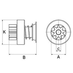 Freewheel Gear, starter HC-Cargo F032335828