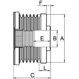Belt Pulley, alternator HC-Cargo F032337680