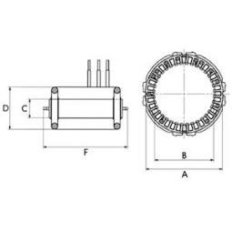 Stator, alternator HC-Cargo F032338050