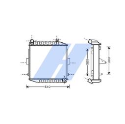 Radiator, engine cooling Highway Automotive 10108002