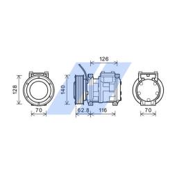 Compressor, air conditioning Highway Automotive 45119015