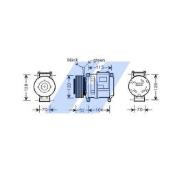 Compressor, air conditioning Highway Automotive 45119012