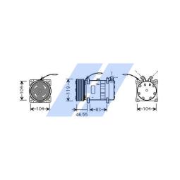 Compressor, air conditioning Highway Automotive 45106006