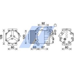 Compressor, air conditioning Highway Automotive 45118002